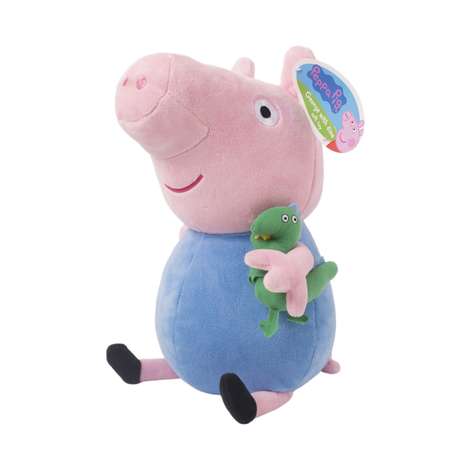 Мягкая игрушка Свинка Пеппа Pig Джордж с динозавром 40 см