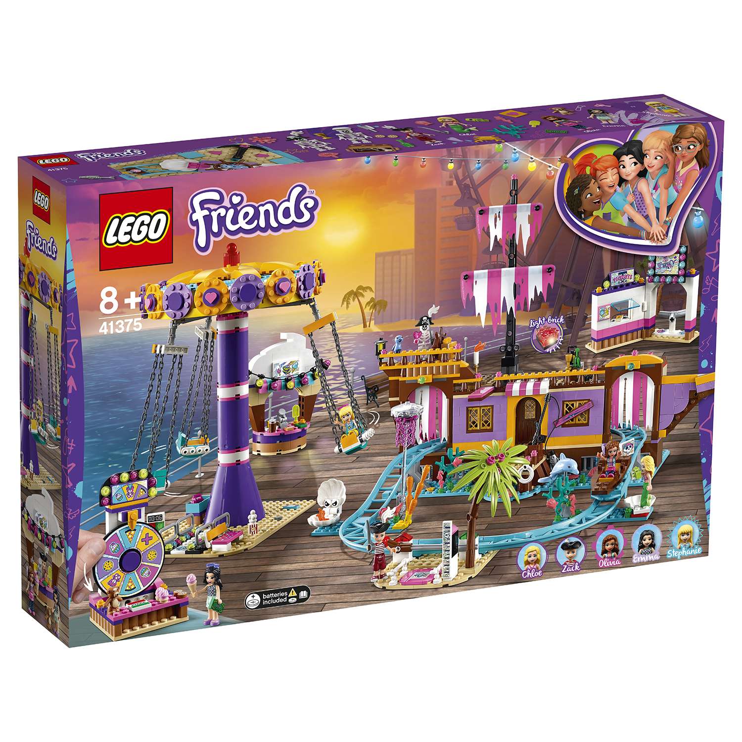 Конструктор LEGO Friends Прибрежный парк развлечений блочный - фото 2