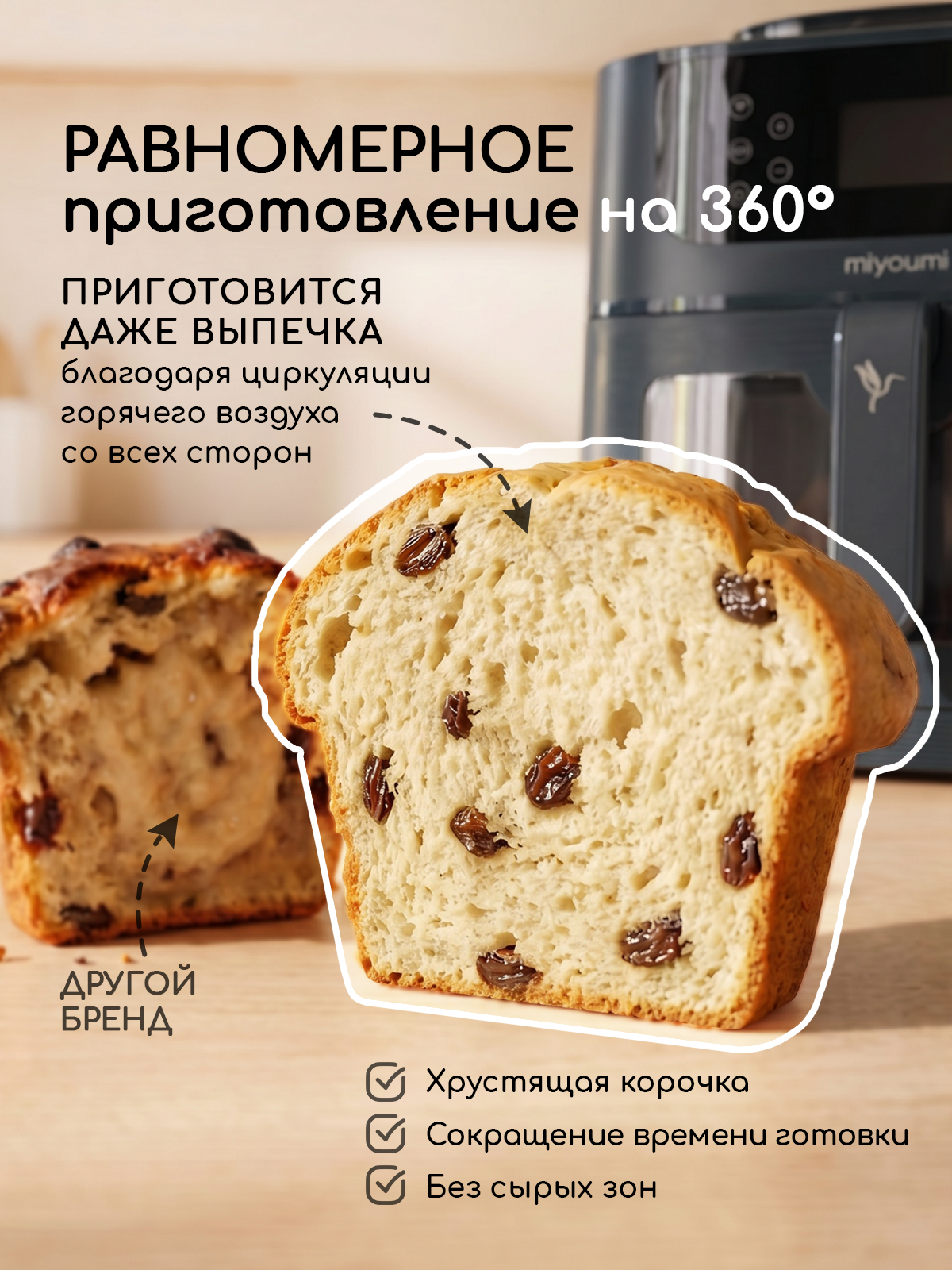 Аэрогриль электрический Miyoumi 8 л с функцией пара и ИИ - фото 14