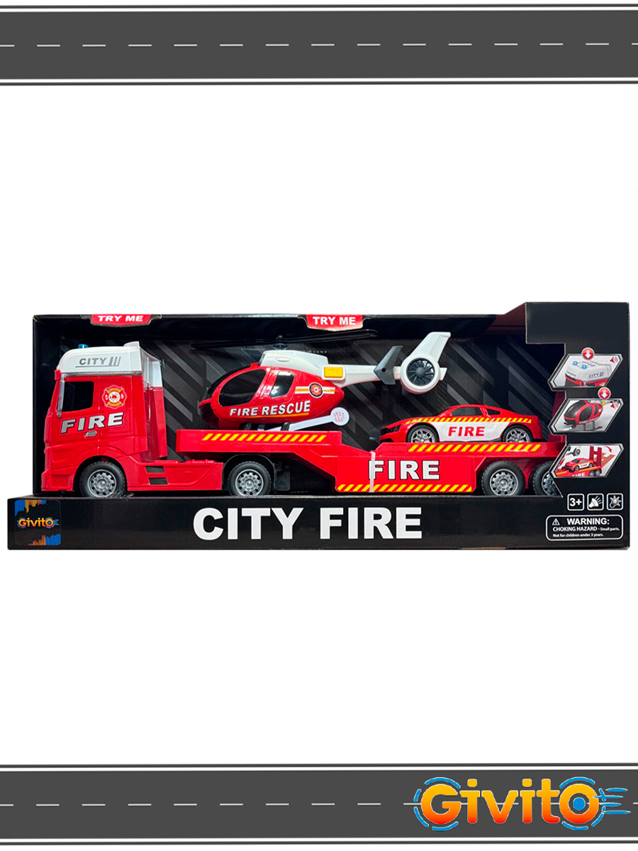 Автовоз Givito Пожарный транспортер G235-476 - фото 5