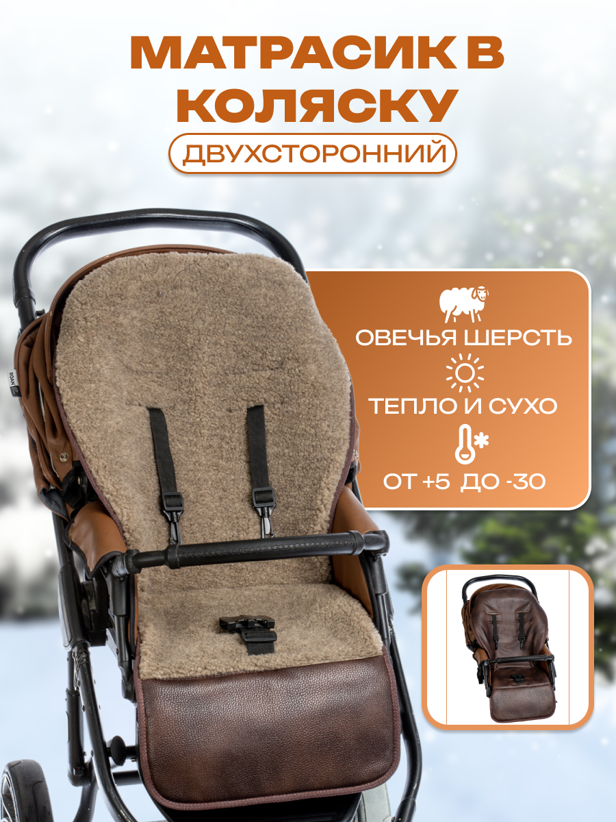 Матрас Святополье Коричневый КоляскаМех1Коричневый - фото 3