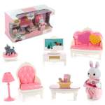 Аксессуар для кукол Veld Co кукольный интерьер, кресло, диван, комплект мебели, стол, светильник