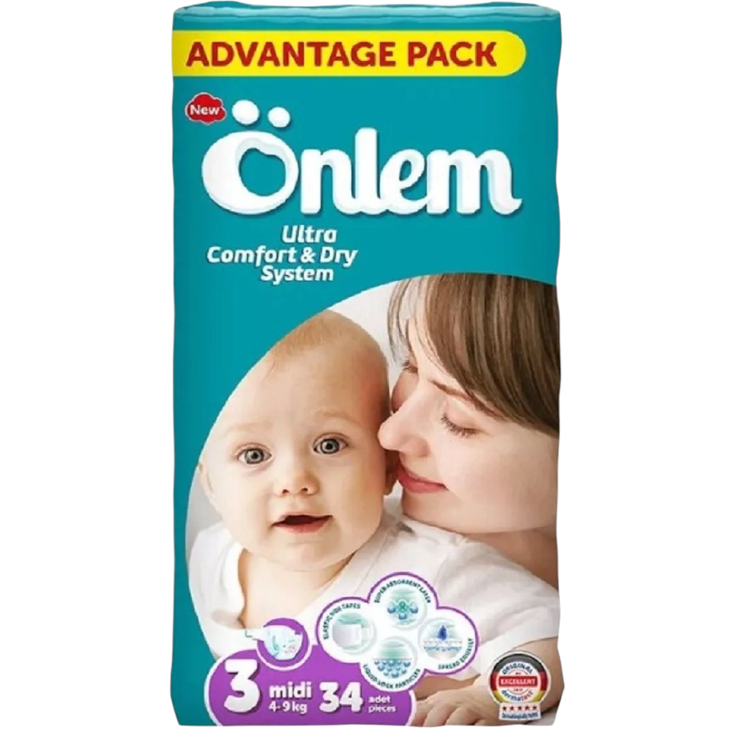 Подгузники Onlem Classic для новорожденных 3 (4-9) 34 шт. - фото 7