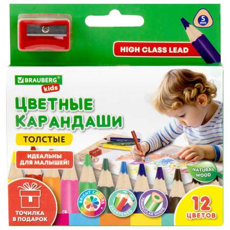 Карандаши цветные Brauberg 12 шт.