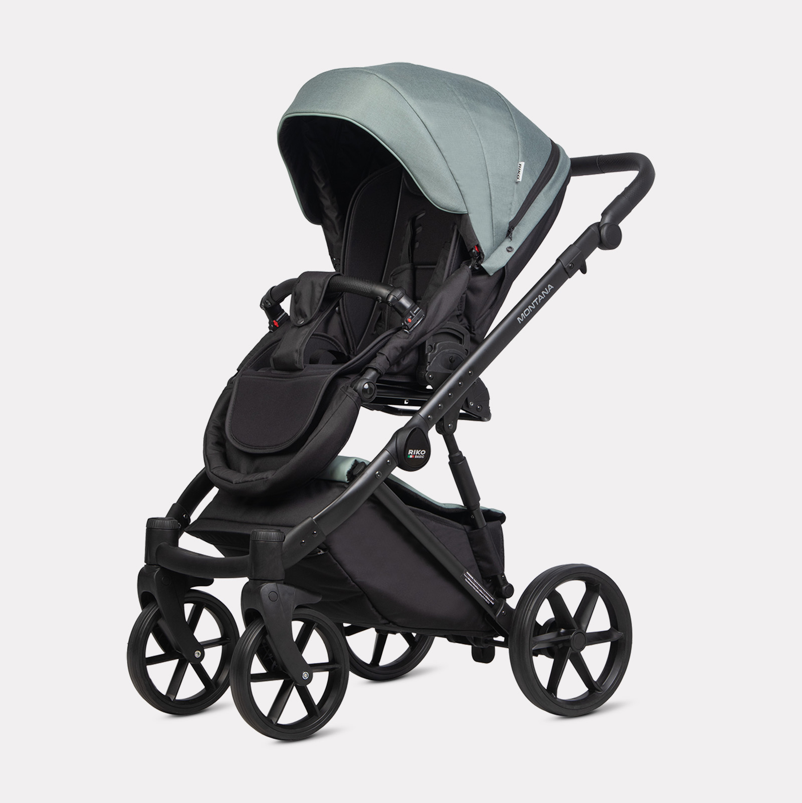 Коляска 3в1 Riko Basic Montana Plus зеленый - фото 4