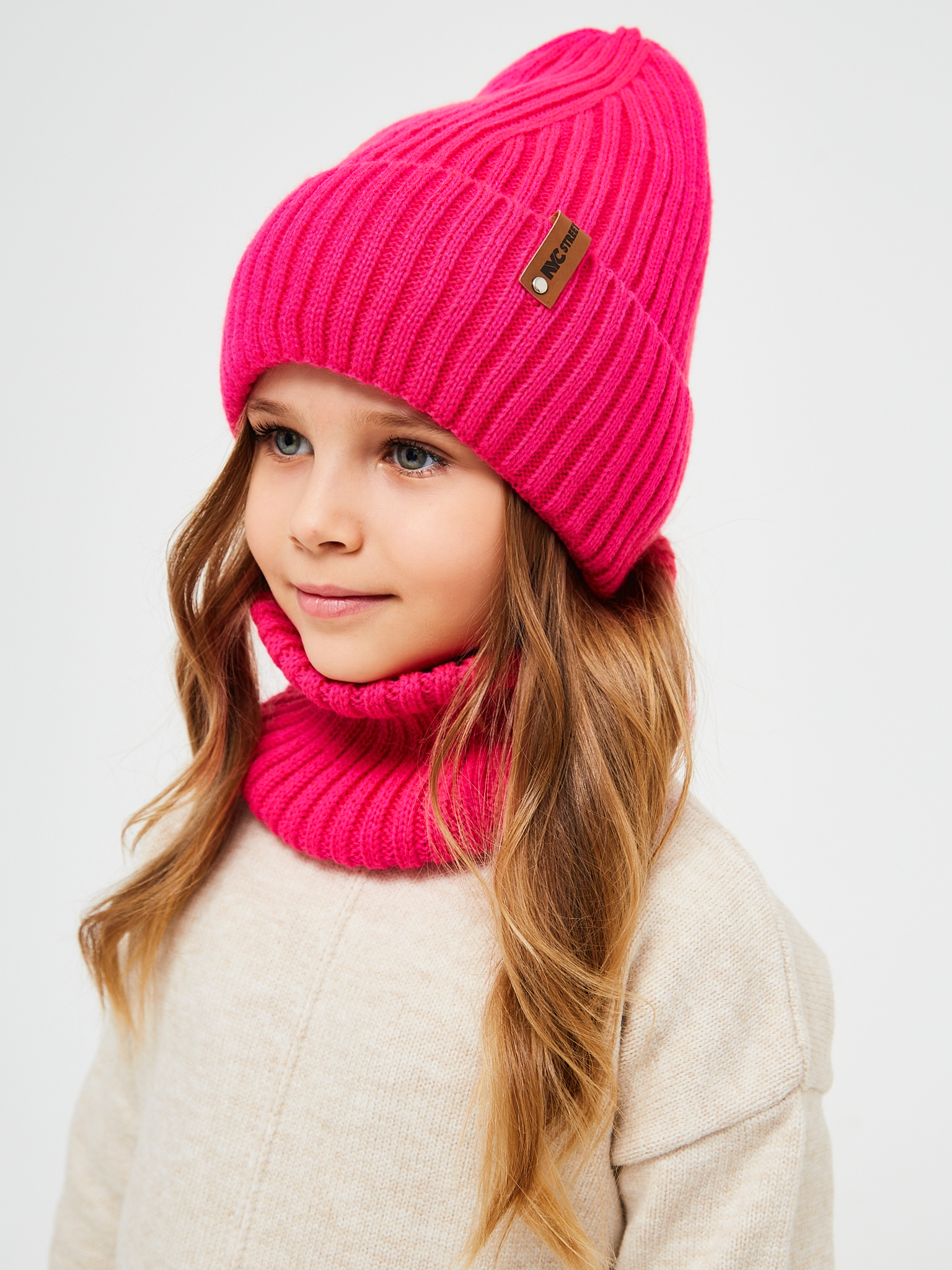 Шапка и снуд NYCkids NYC-H-53-poloski-raspG - фото 13
