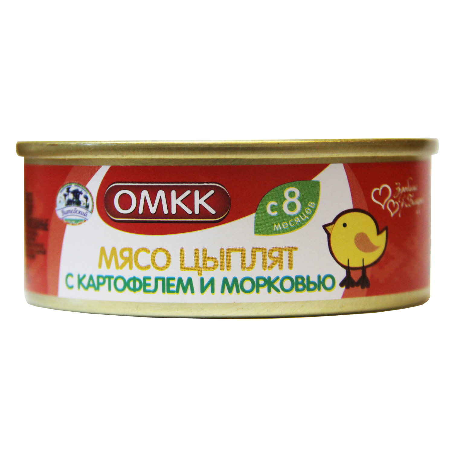 Пюре ОМКК Мясо цыплят с картофелем и морковью с 8 мес 100 г - фото 1