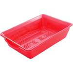 Туалет для кошек Gamma Лапки высокий с цветной сеткой голубой 350/250/90мм