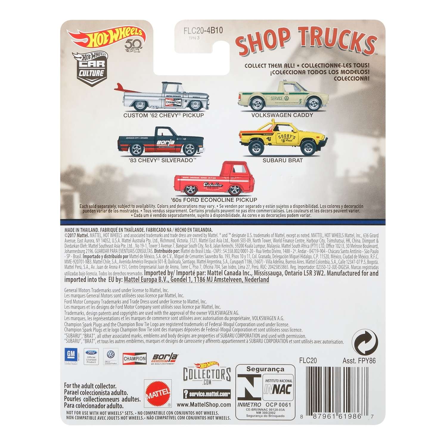 Автомобиль Hot Wheels Chevrolet 1:64 FPY86 - фото 3