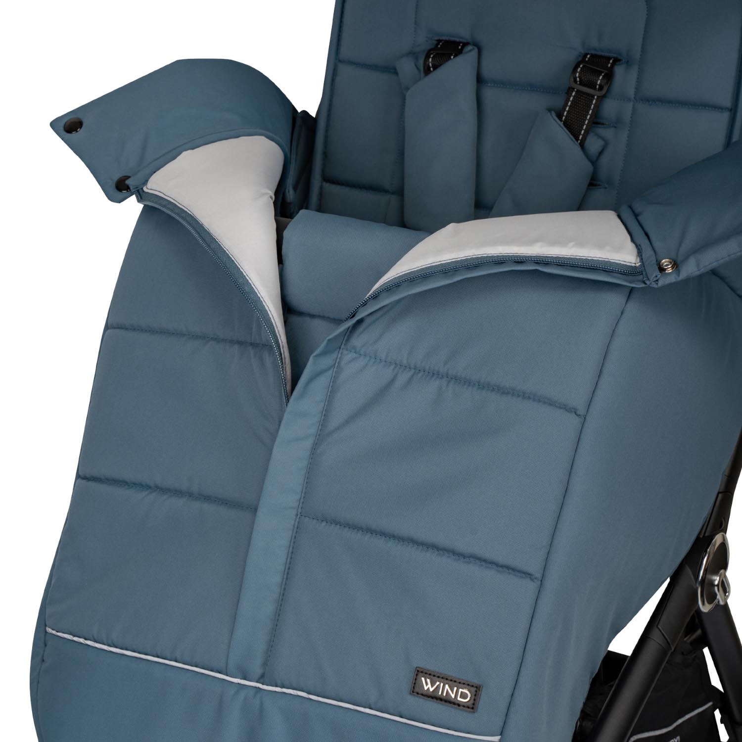 Коляска прогулочная Indigo Wind с автосложением, синий синий - фото 22