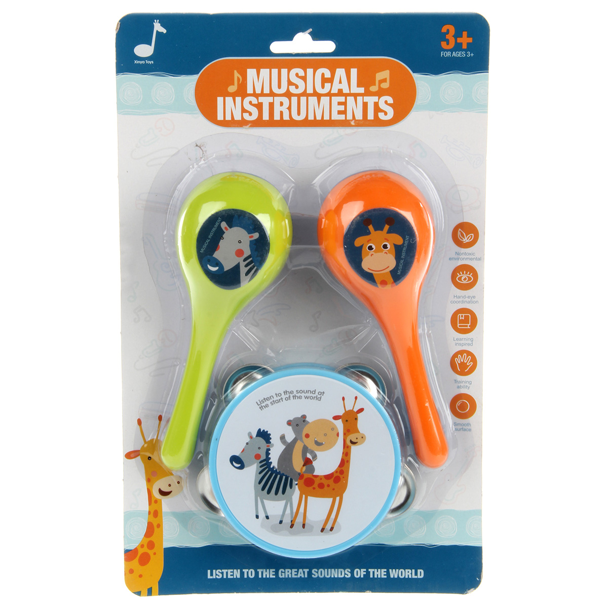 Игрушка музыкальная Veld Co бубен, маракас - фото 4