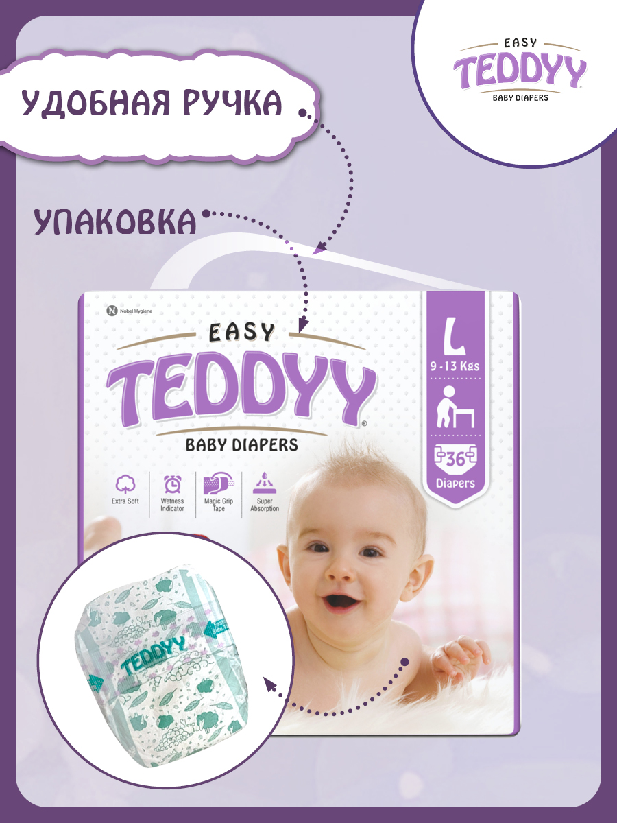 Подгузники Teddy Baby 4 36 шт. - фото 2