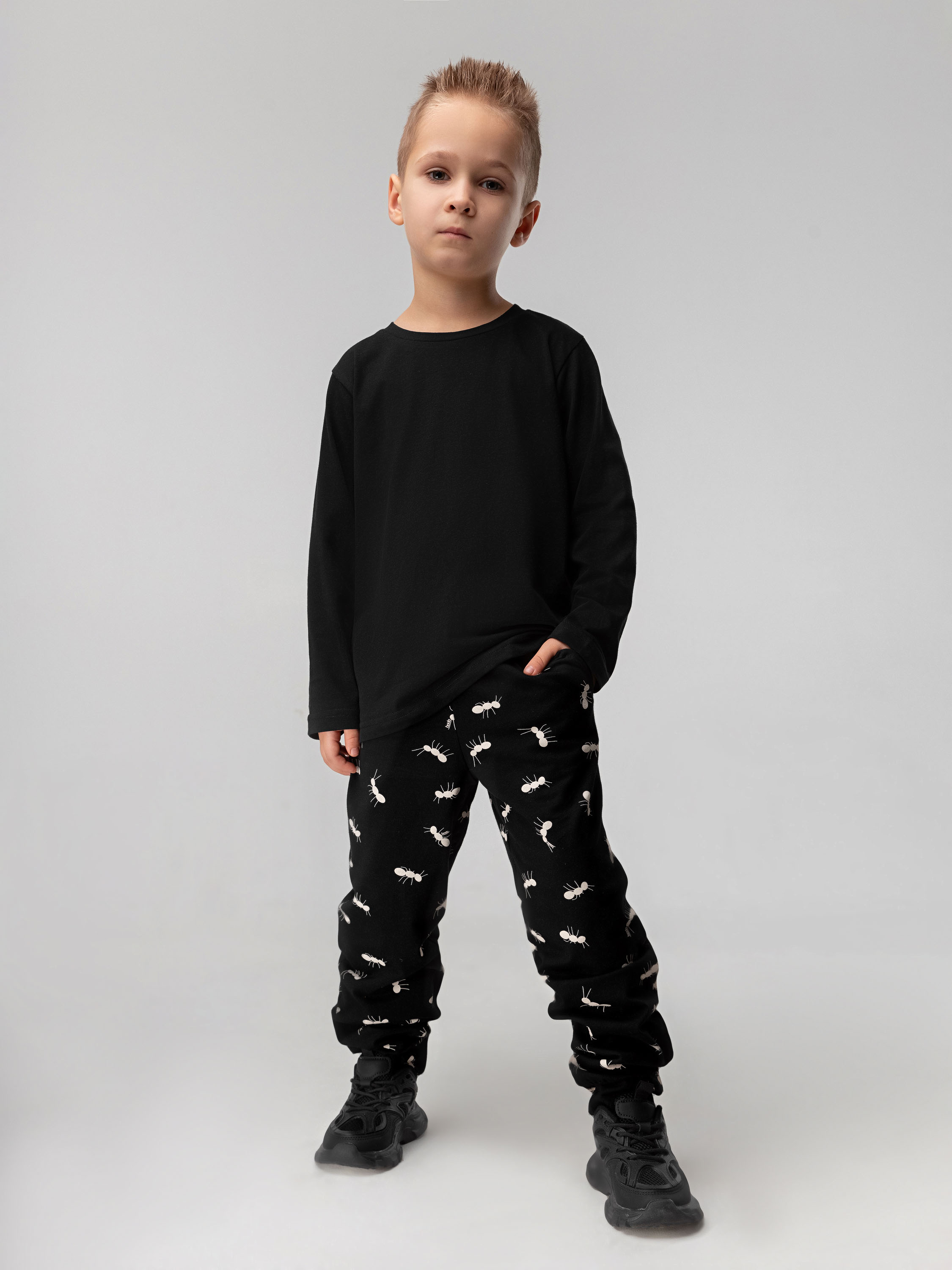 Брюки Bodo 6-360МU_черный (экрю) - фото 1