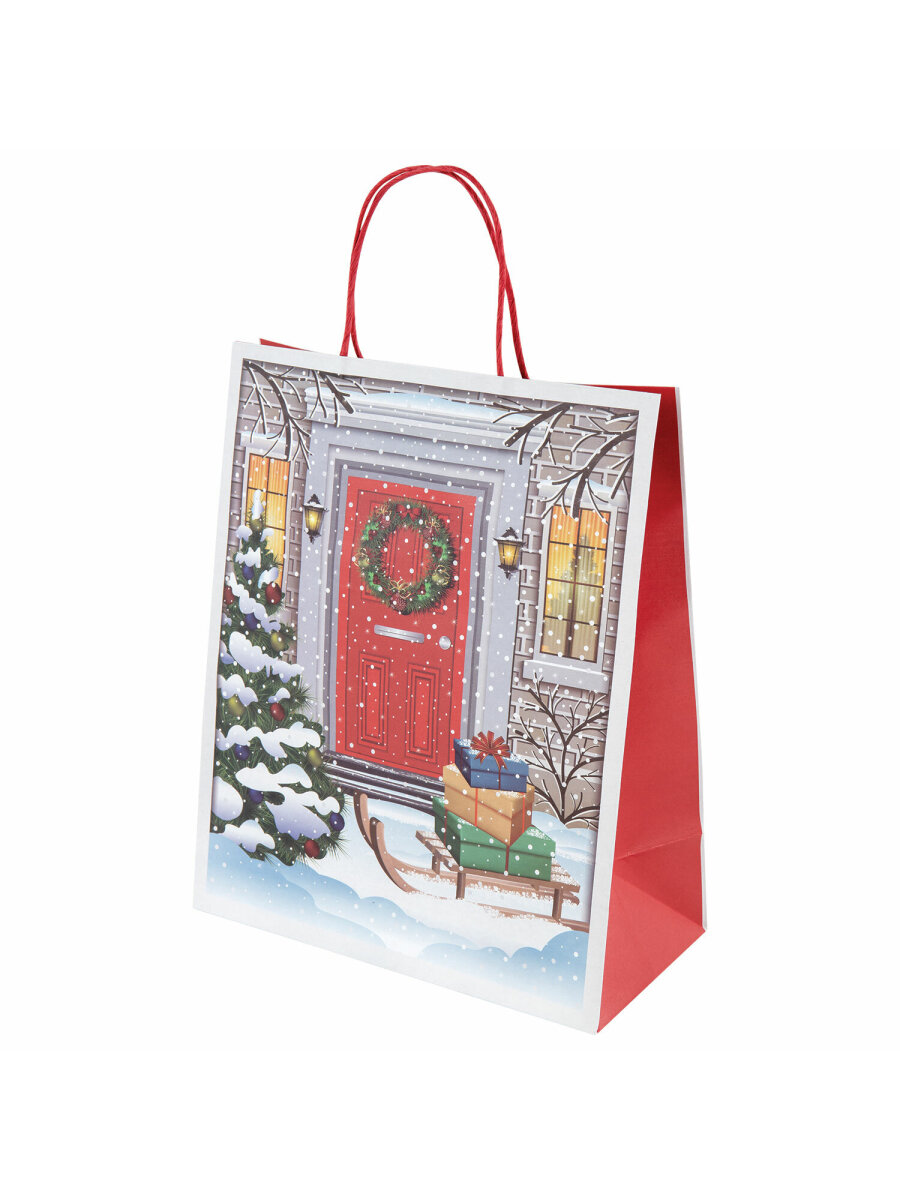 Пакет новогодний подарочный Золотая сказка набор 10 штуки Сочельник - фото 2