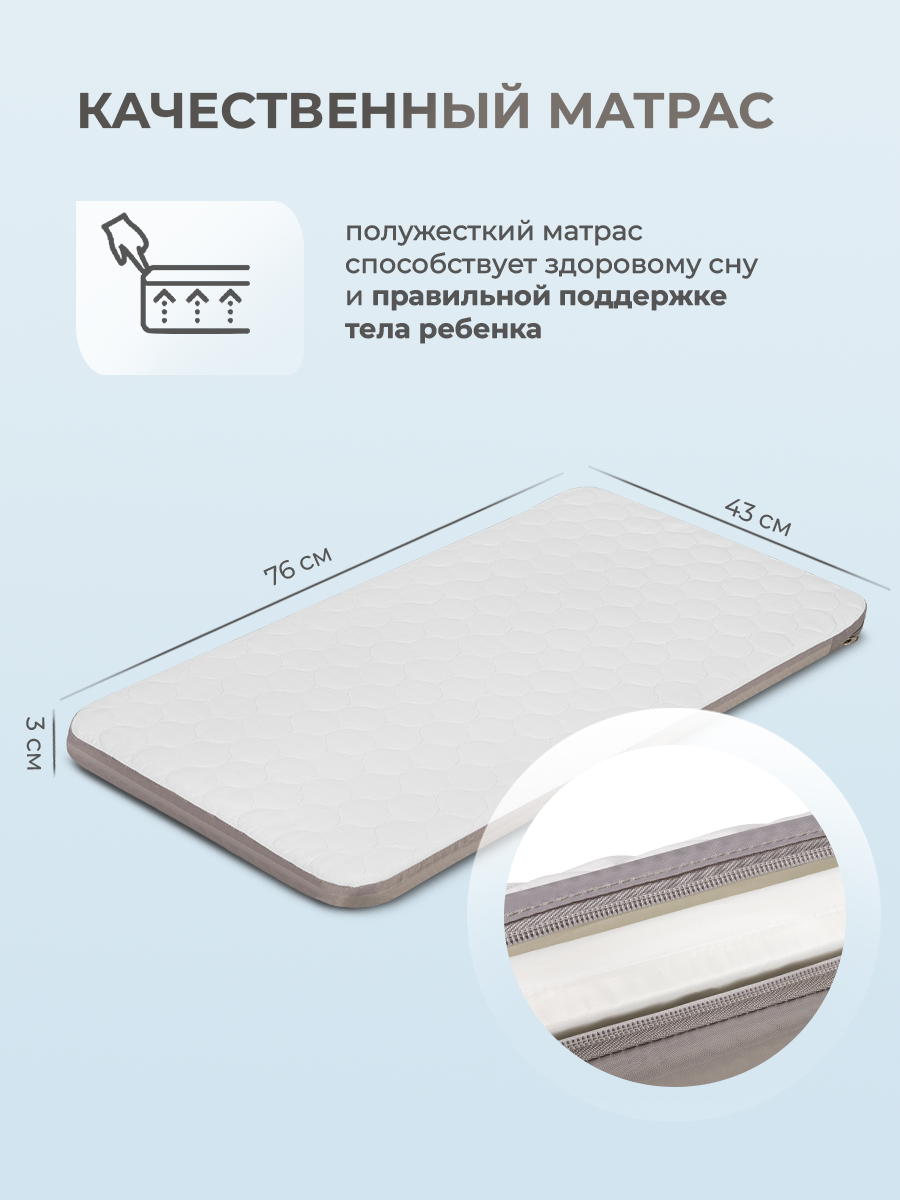 Колыбель Lionelo Aurora Beige Cappuccino - фото 5