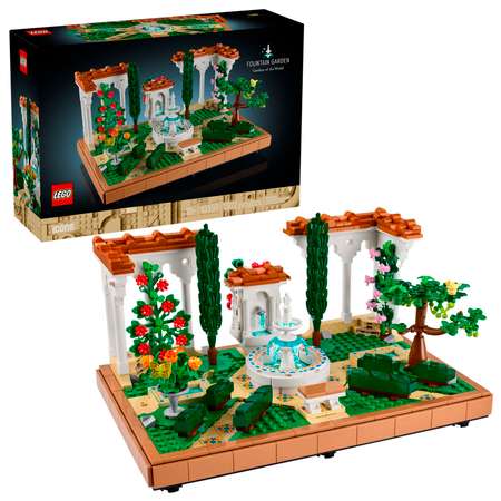 Конструктор LEGO Icons Сад с фонтаном