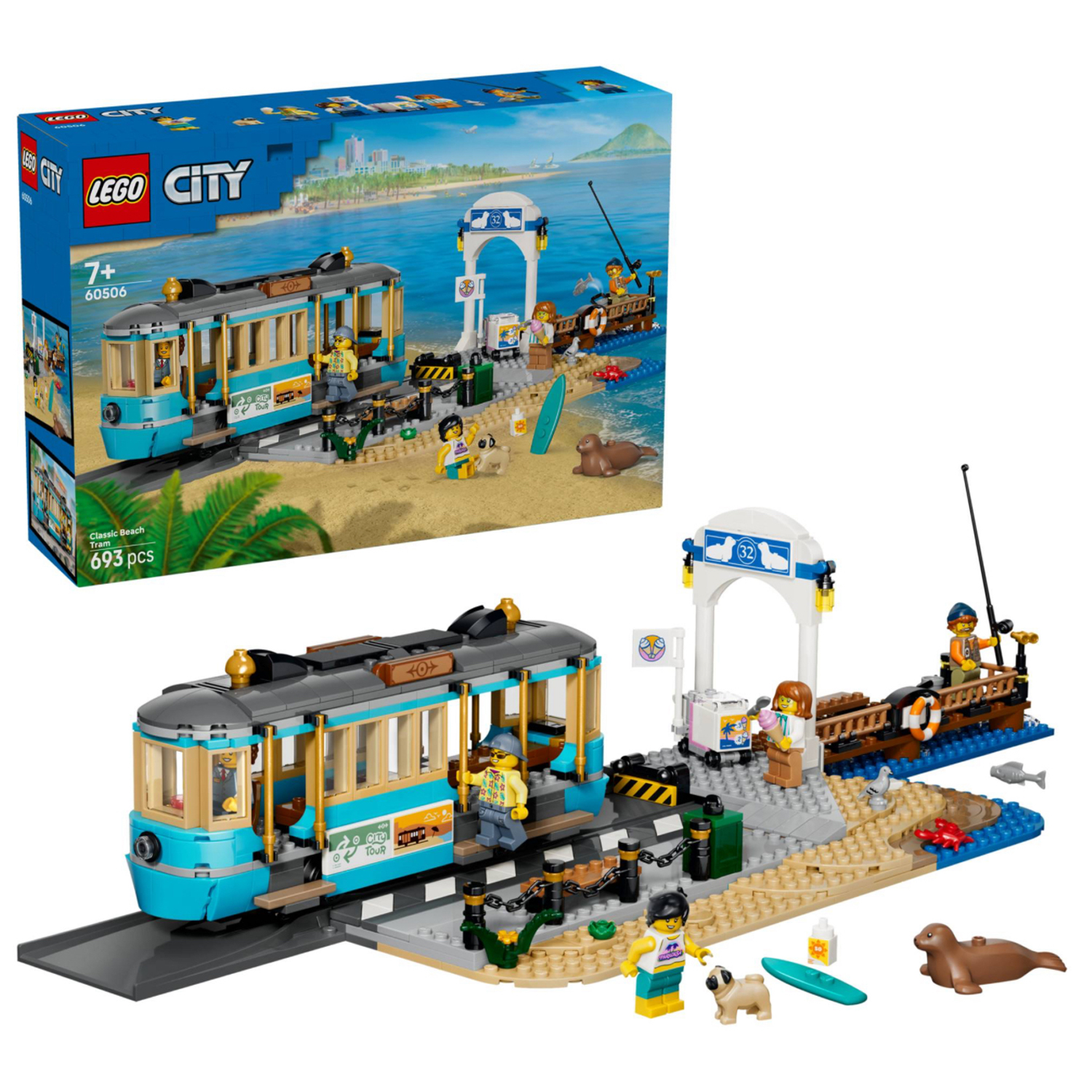 Конструктор LEGO City Классический пляжный трамвай 693 дет. - фото 1