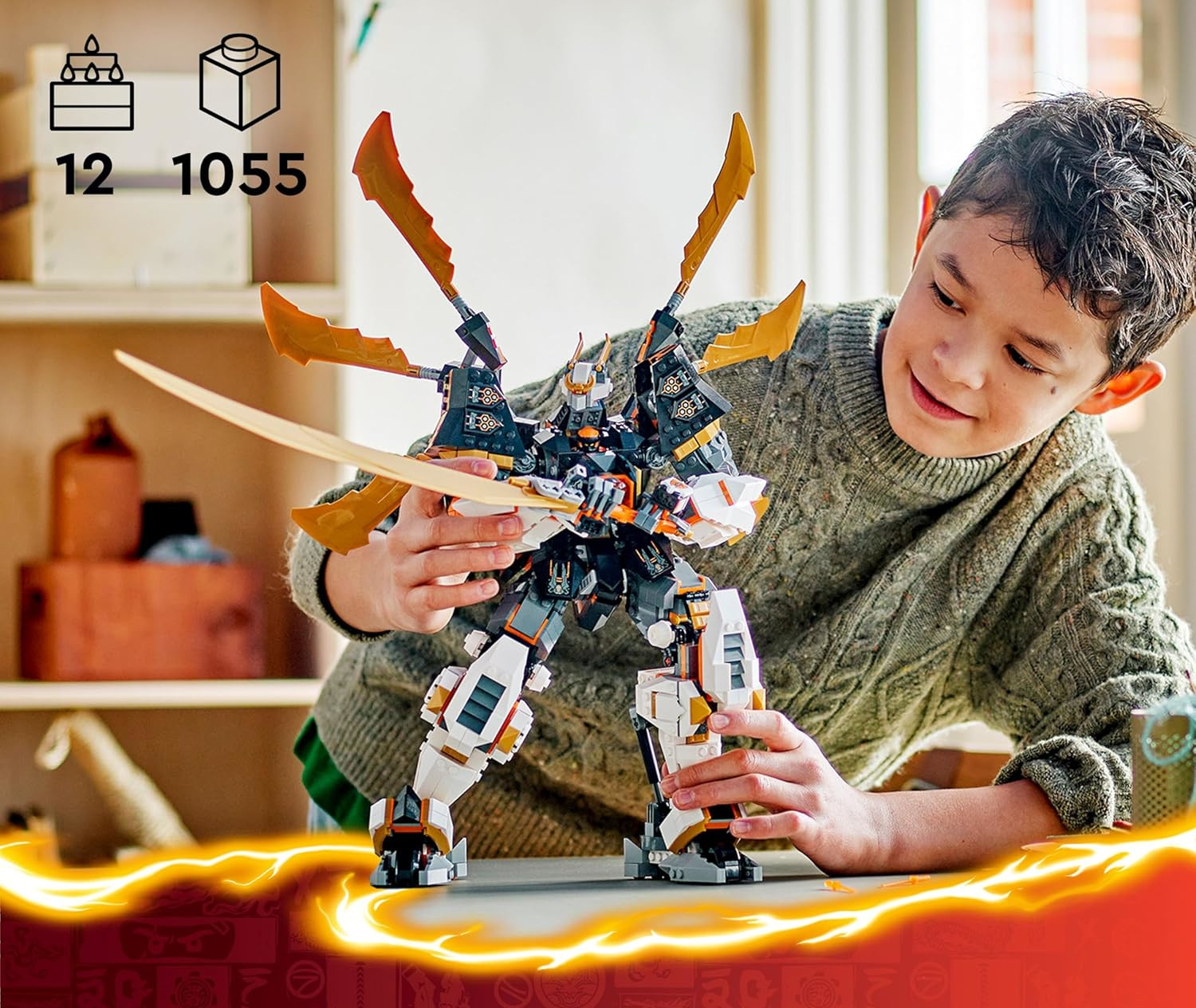 Конструктор LEGO NINJAGO Робот-Титановый дракон Коула блочный - фото 7
