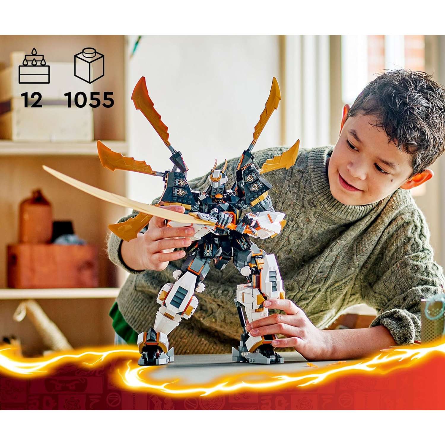 Конструктор LEGO NINJAGO Робот-Титановый дракон Коула 1055 дет. - фото 7