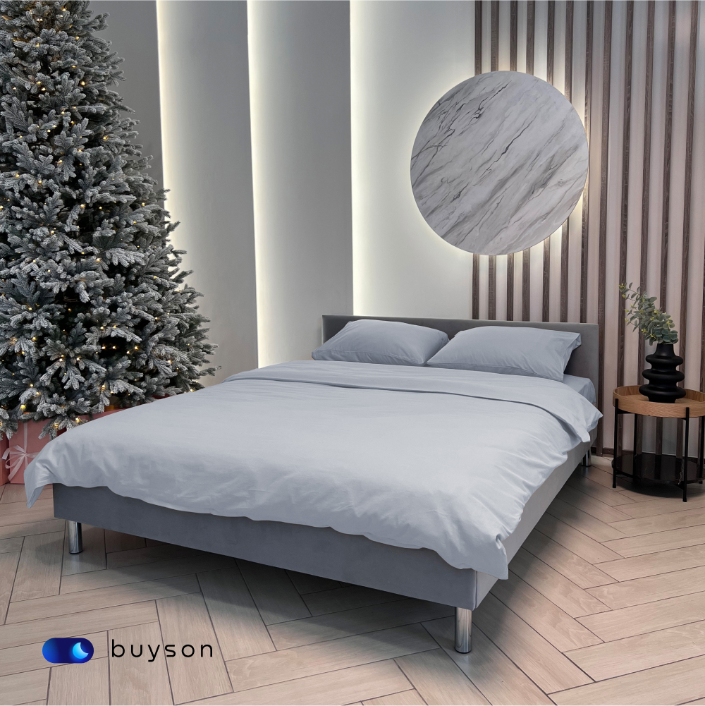 Пододьяльник buyson BuyDream 200х200 см, хлопок (поплин) деним - фото 10
