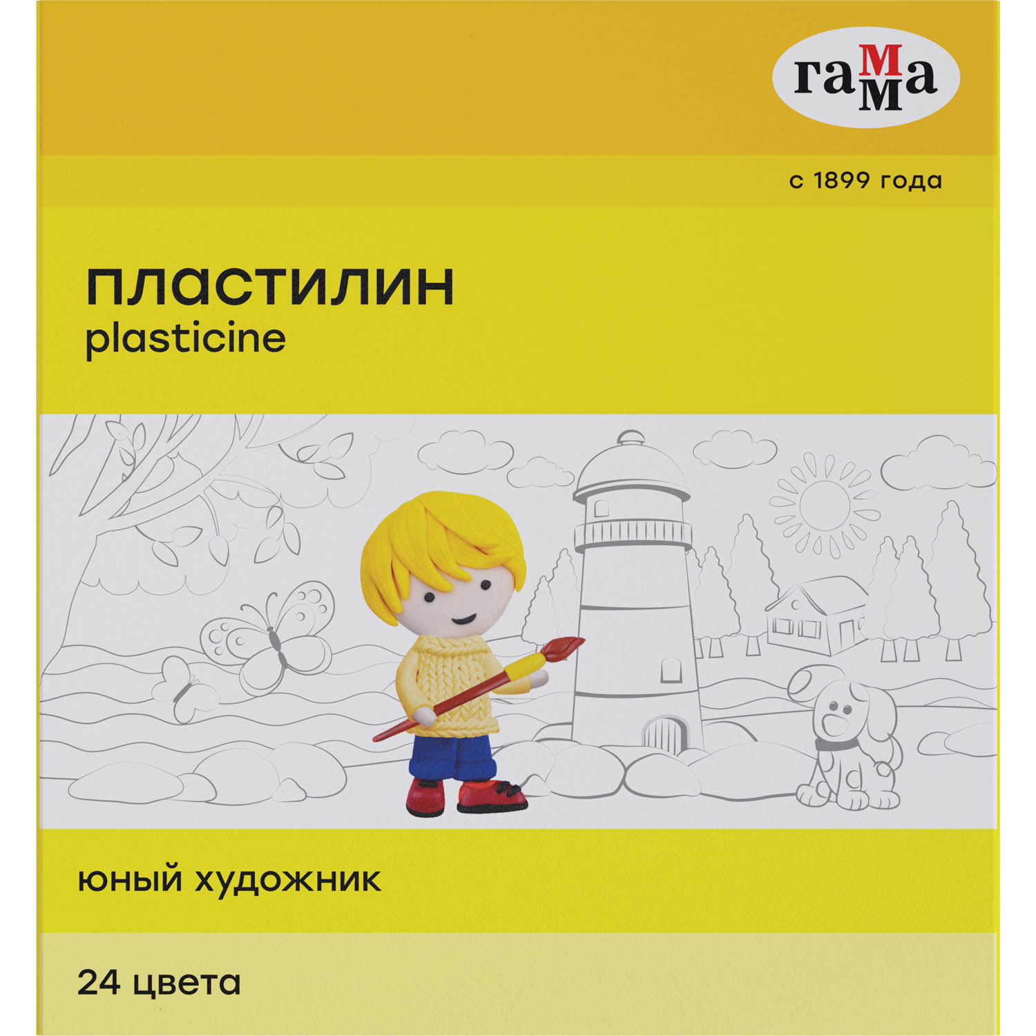 Пластилин ГАММА 24 цв. - фото 6