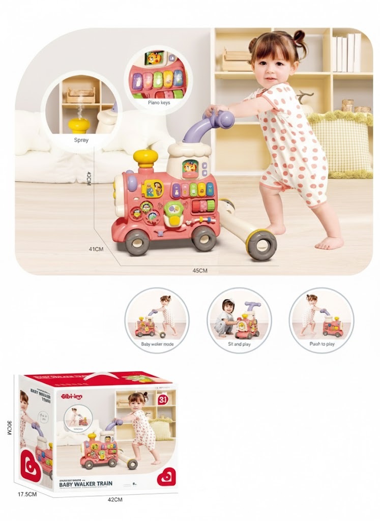 Каталка LANSI WORLD розовый - фото 1