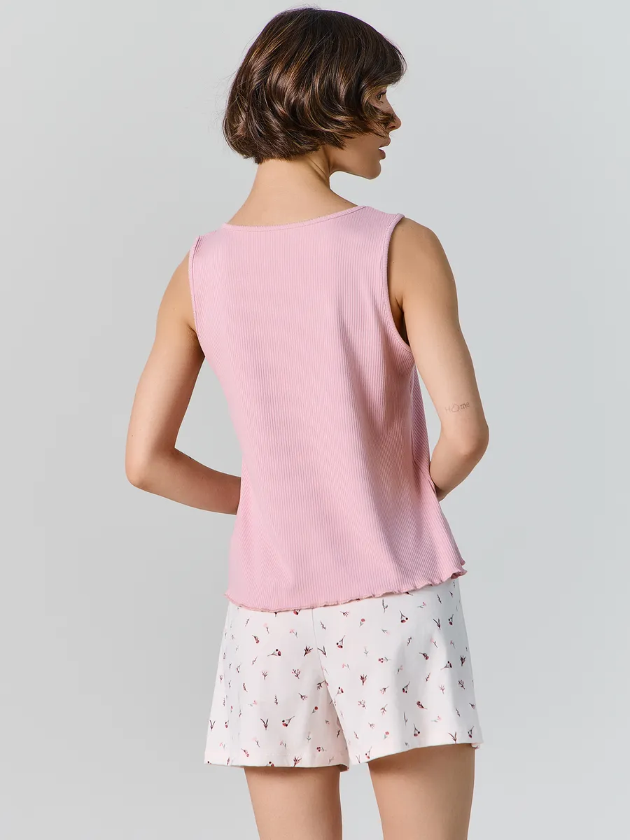 Пижама Mark Formelle (Марк Формэль) 592654/пыльный розовый +цветочки на розовом - фото 5