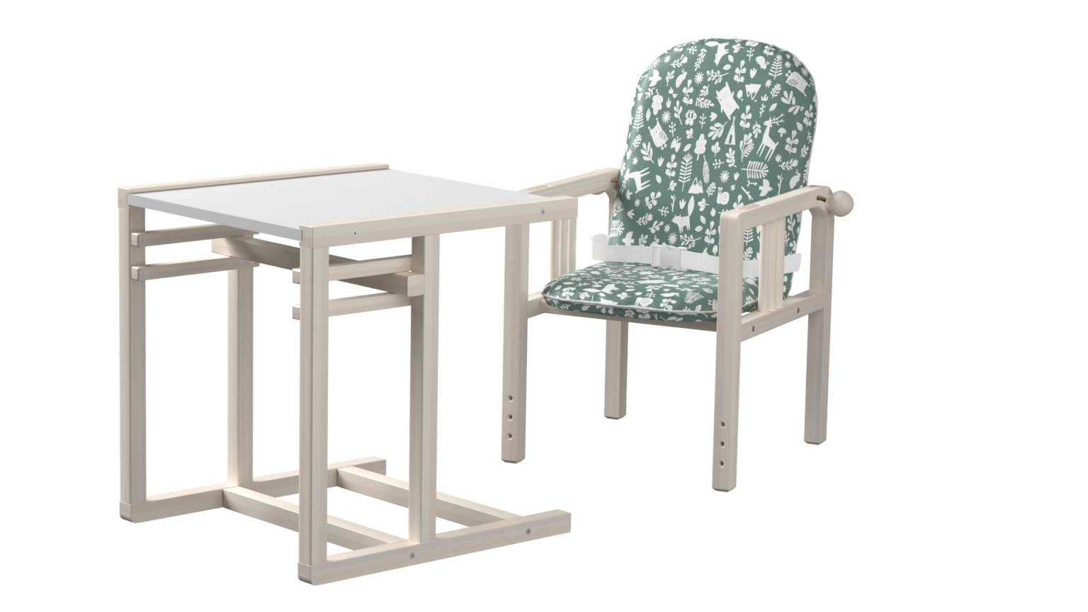 Стульчик для кормления Little Angel зеленый - фото 2