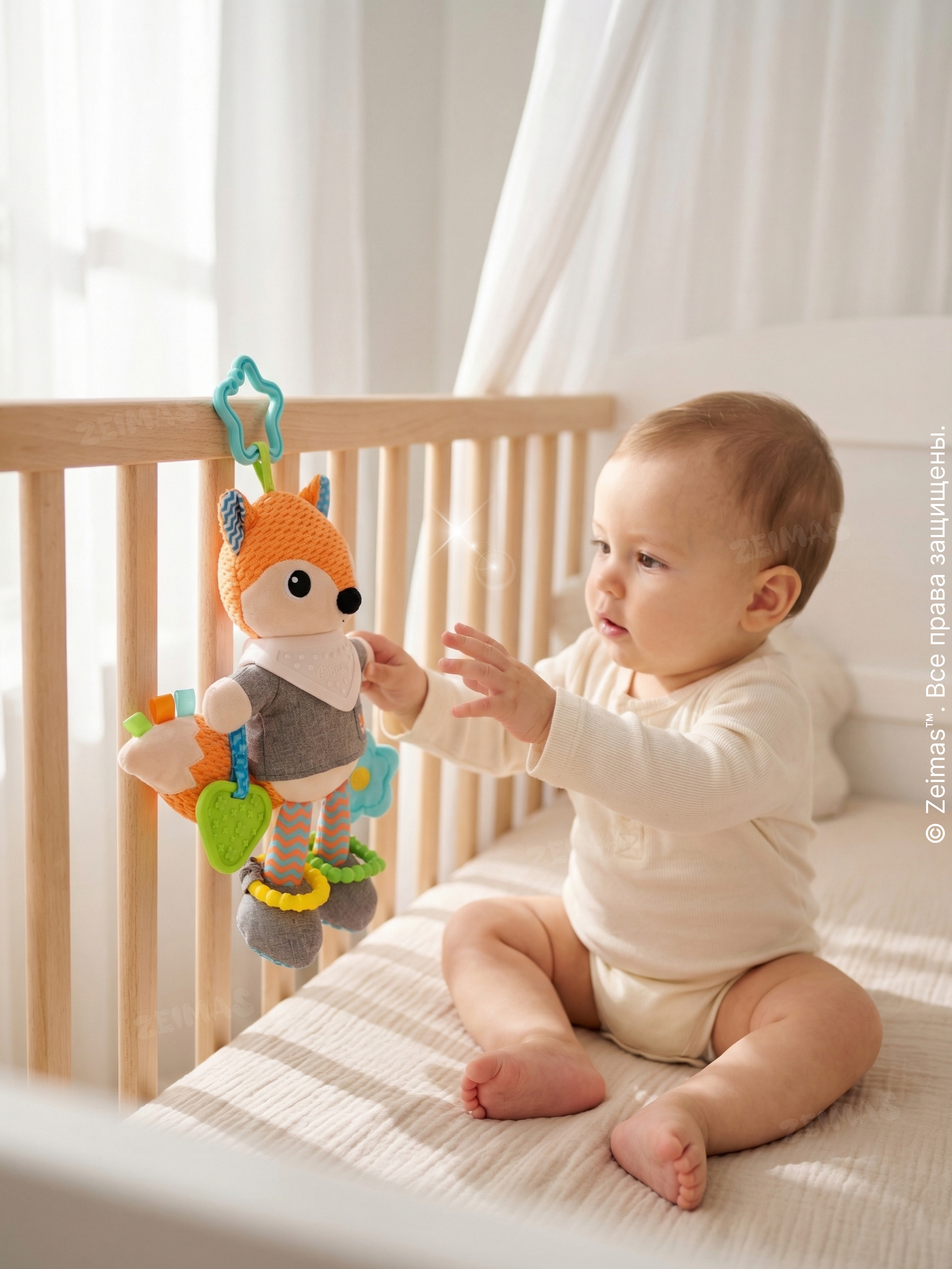 Игрушка Zeimas подвеска Игрушка погремушка Лиса - фото 22