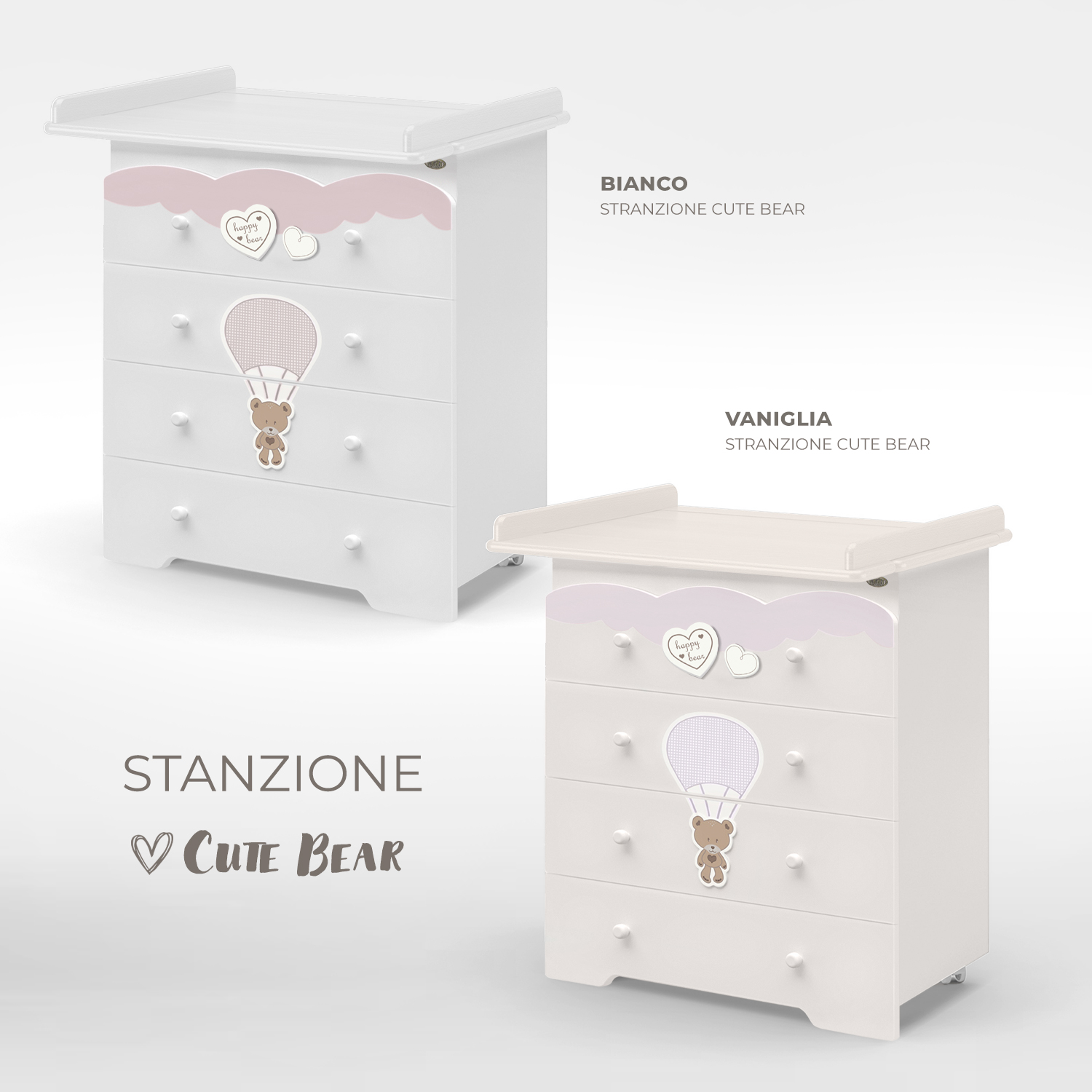 Комод Nuovita Stanzione Cute Bear Ваниль - фото 10