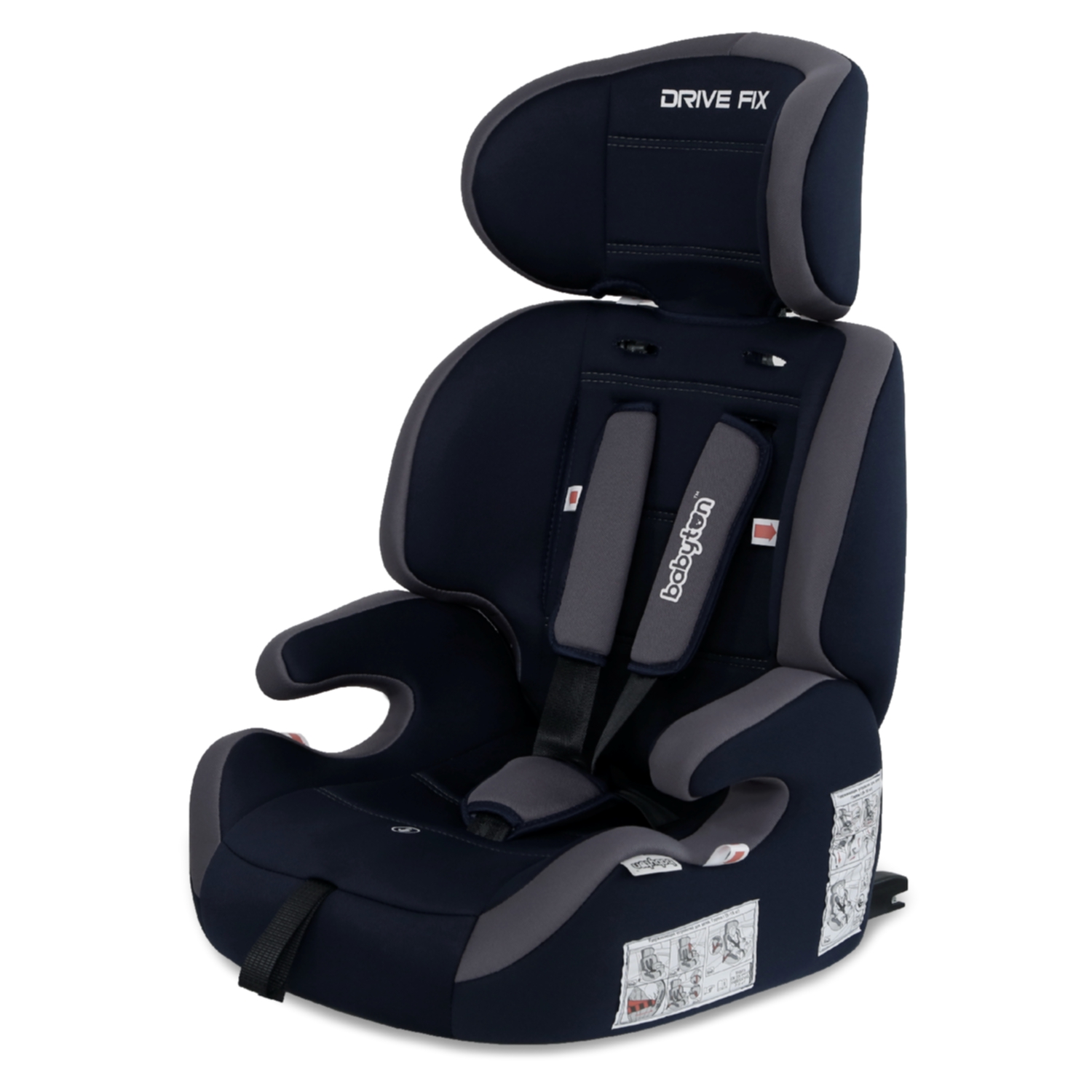 Автокресло Babyton Drive Fix Indigo-Gray Isofix 1/2/3 (9-36 кг) - фото 20