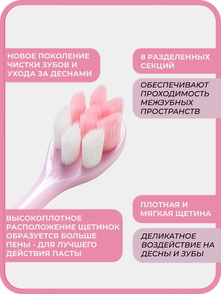 Зубная щетка классическая Чистый Зуб от 2 лет 1 шт. - фото 3