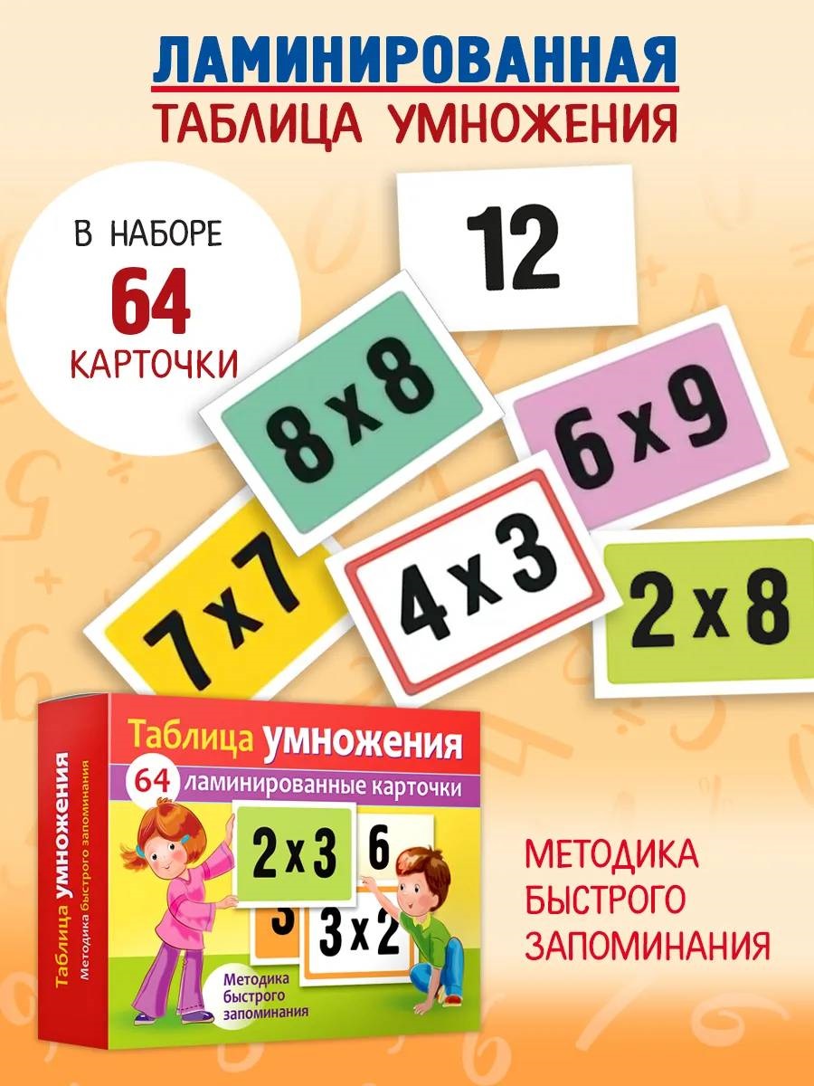 Ламинированные карточки. Таблица умножения - фото 2