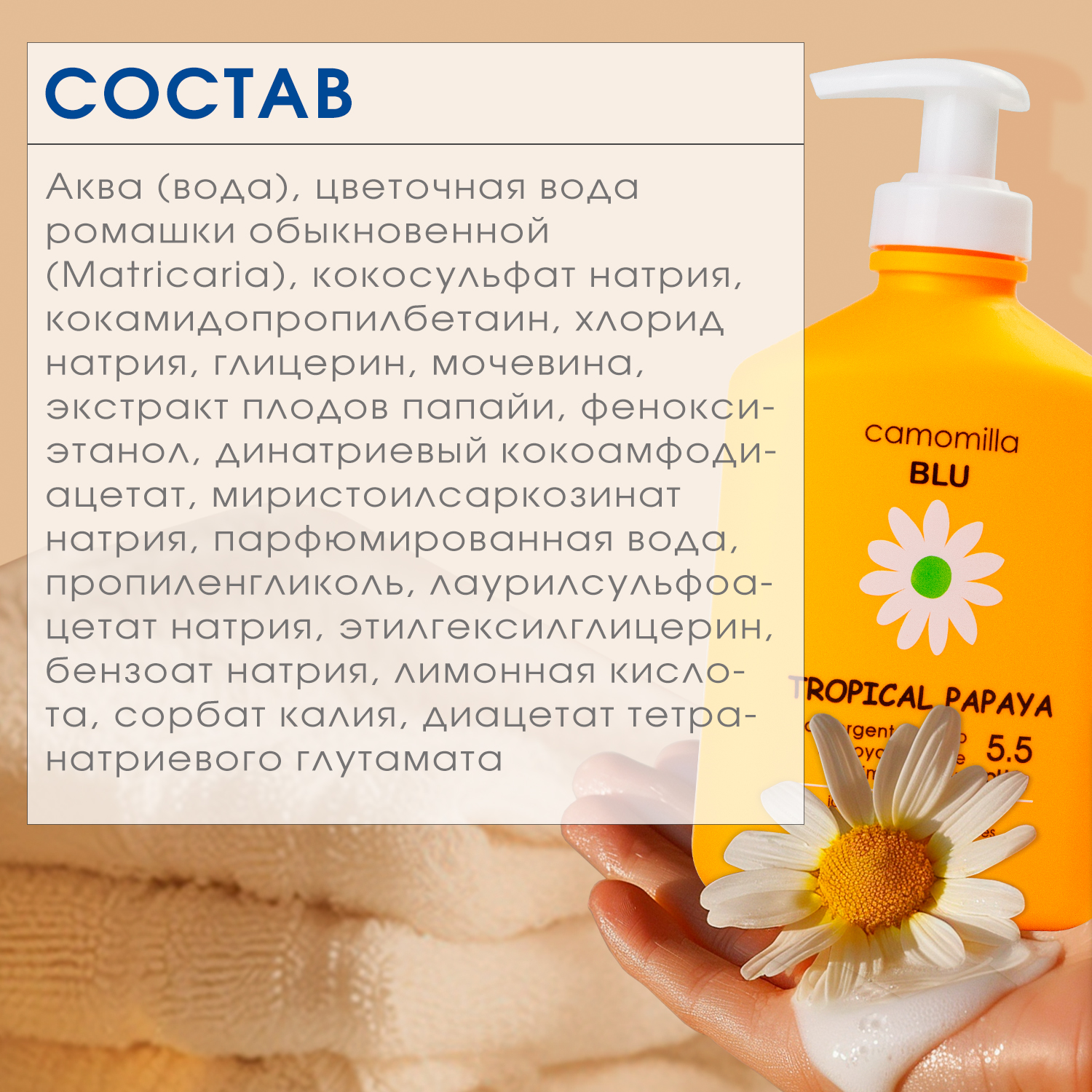 Гель для интимной гигиены Camomilla BLU tropical papaya - фото 4