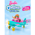Кукла классическая Barbie Мини-самолет Челси HTK38