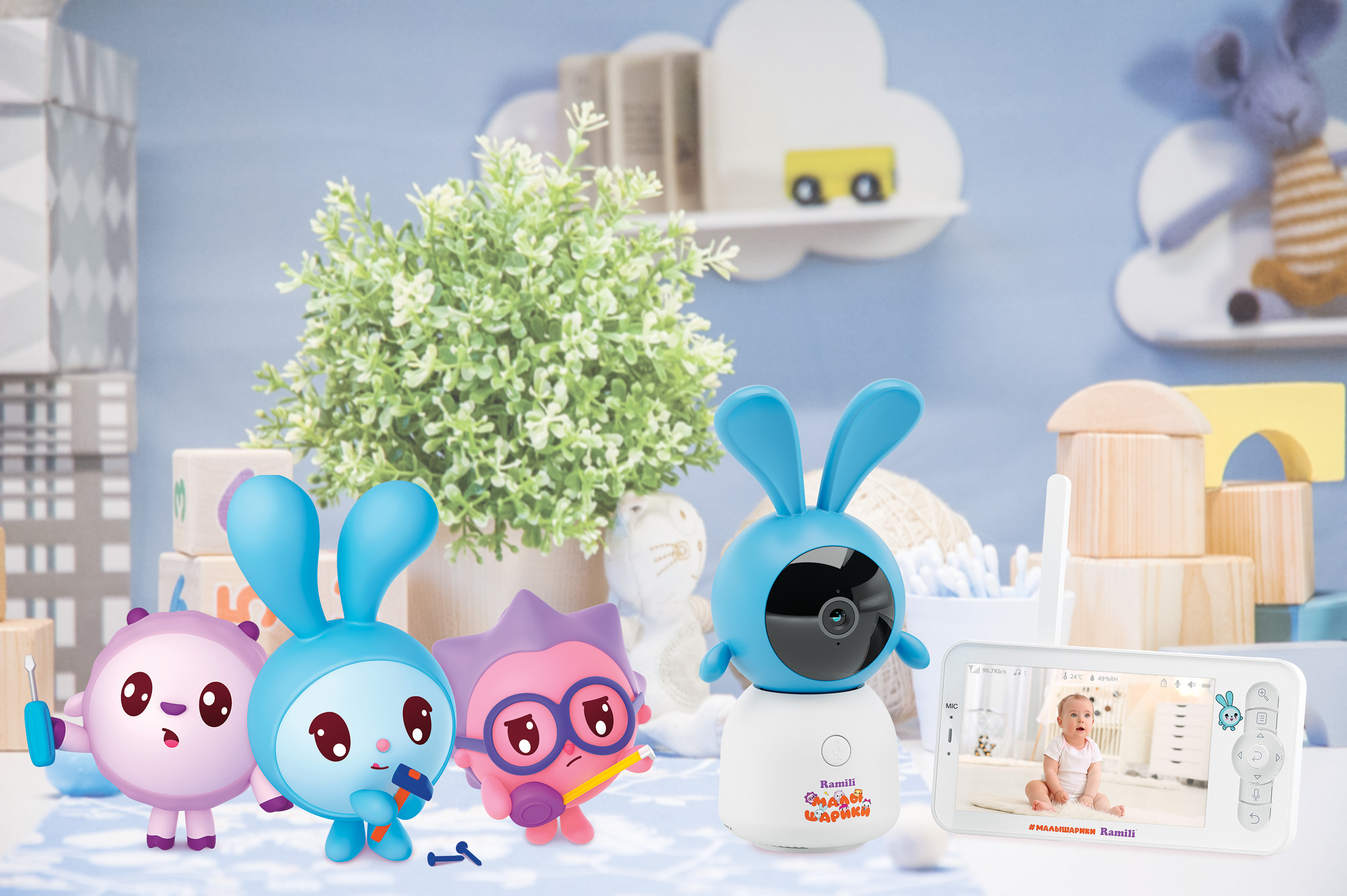 Видеоняня Ramili Малышарики Крош с Wi-Fi и без - фото 22