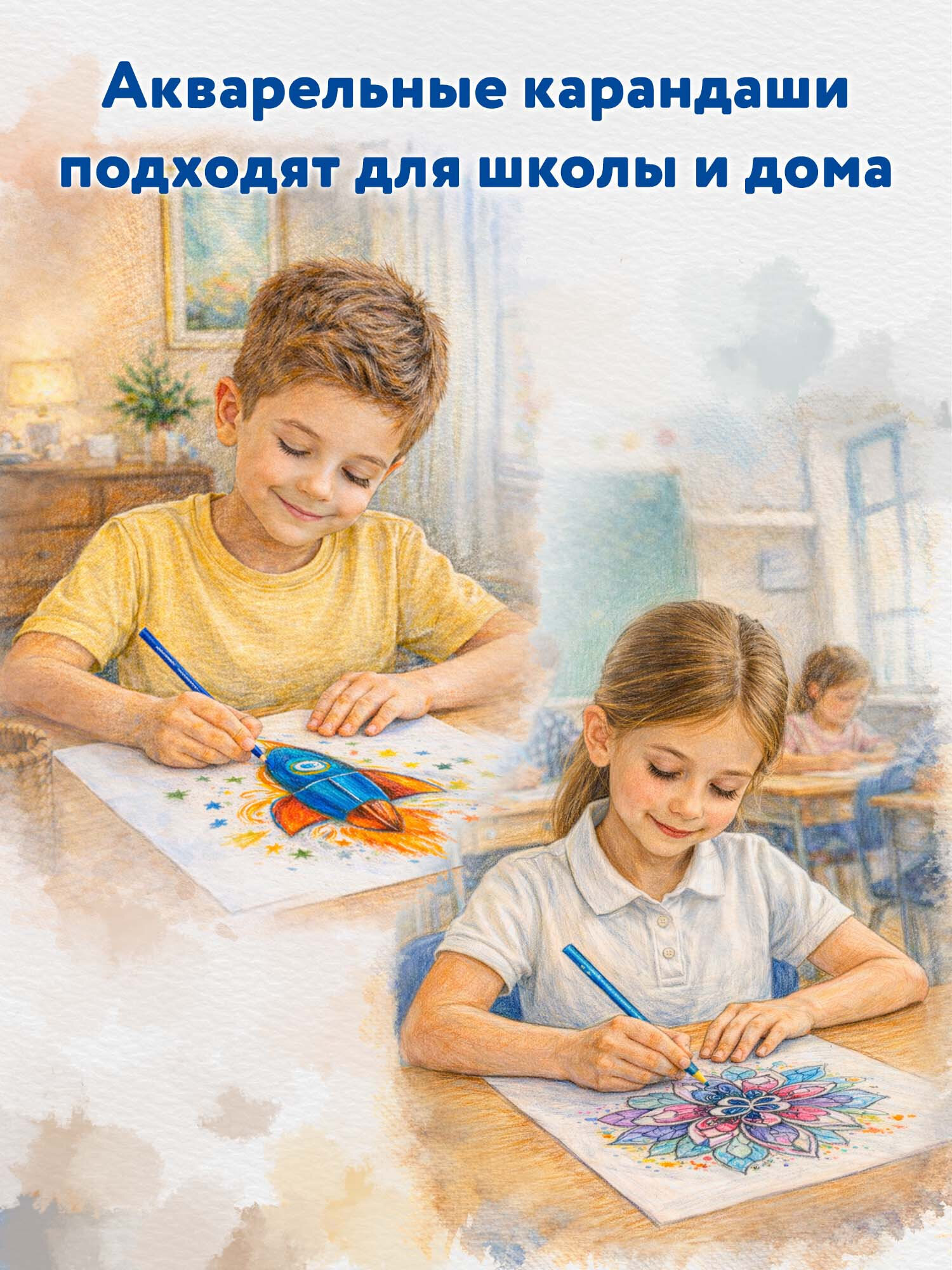 Карандаши акварельные Brauberg 24 шт. - фото 7