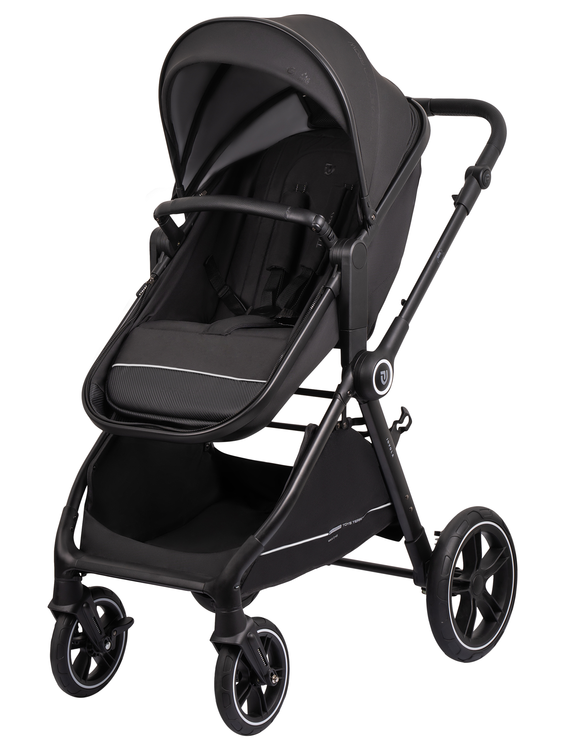 Коляска трансформер JOVOLA Truck, перекидная ручка черный - фото 6