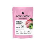 Полнорационный влажный корм BOWL WOW в соусе для здоровой кожи и шерсти кошек с индейкой и шпинатом 85г