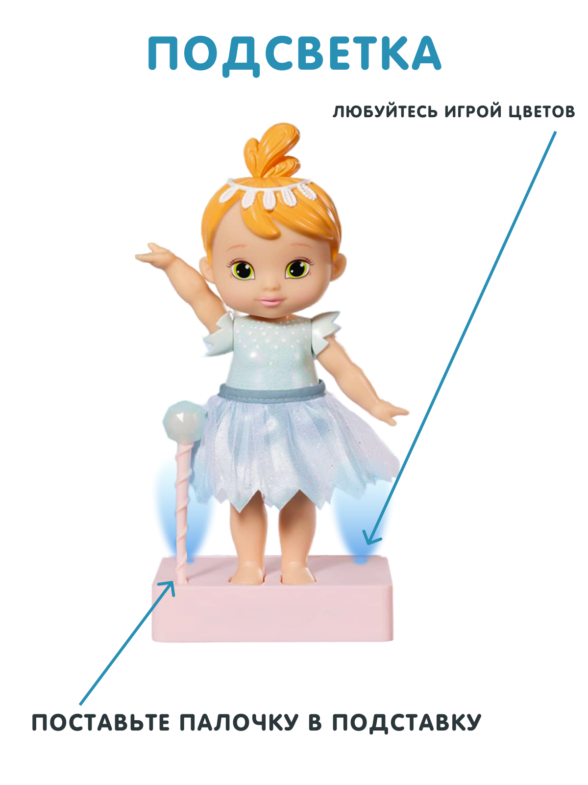 Кукла классическая BABY BORN Storybook Fairy Ice Фея Льда высота 18 см 831816 Ice - фото 4
