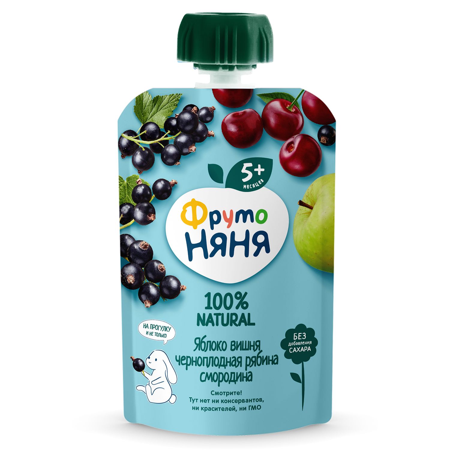 Десерт ФрутоНяня Яблоко-вишня-рябина с 5 мес 90 г - фото 13