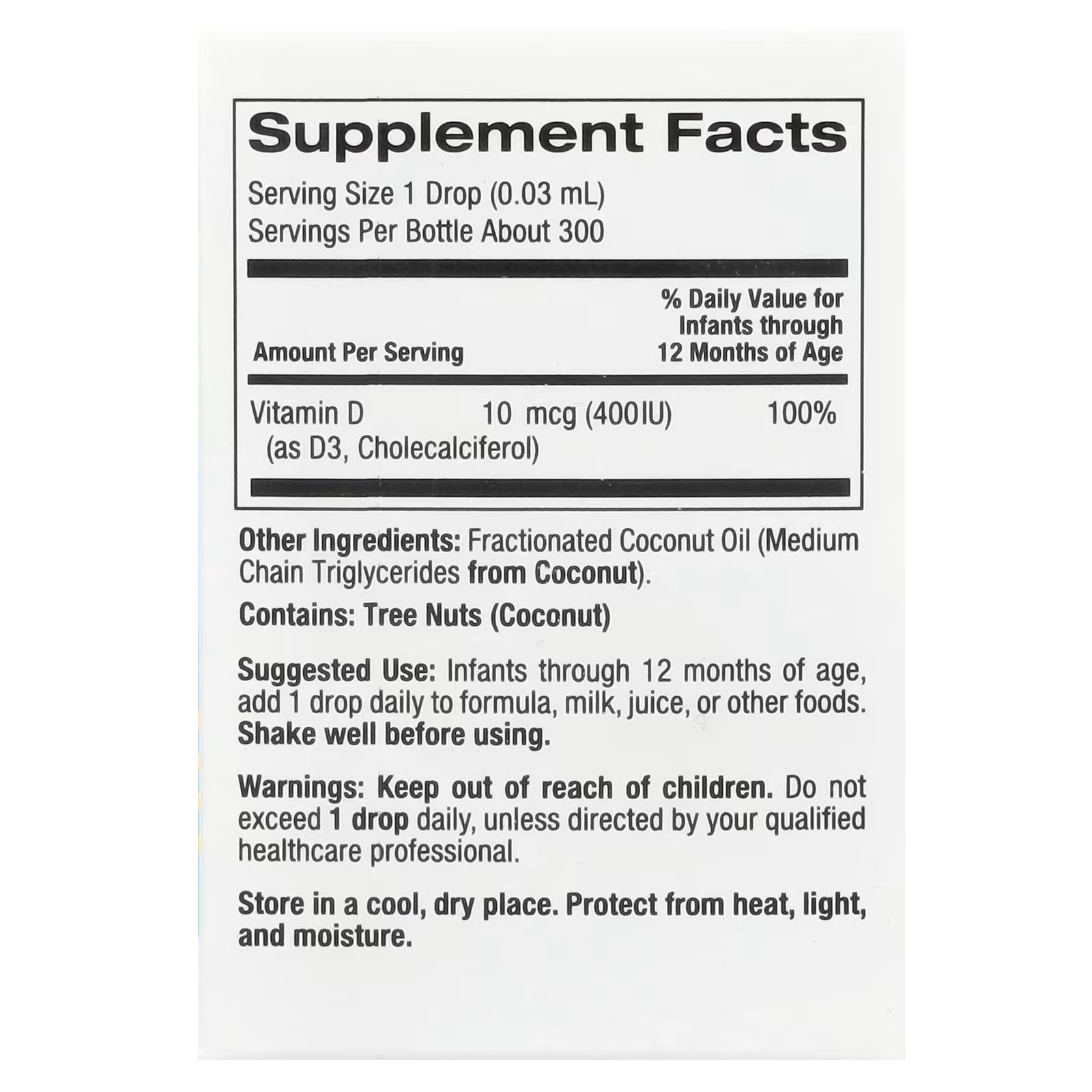 Витамин Д3 для детей, California Gold Nutrition, 400 МЕ, 10 мл - фото 2