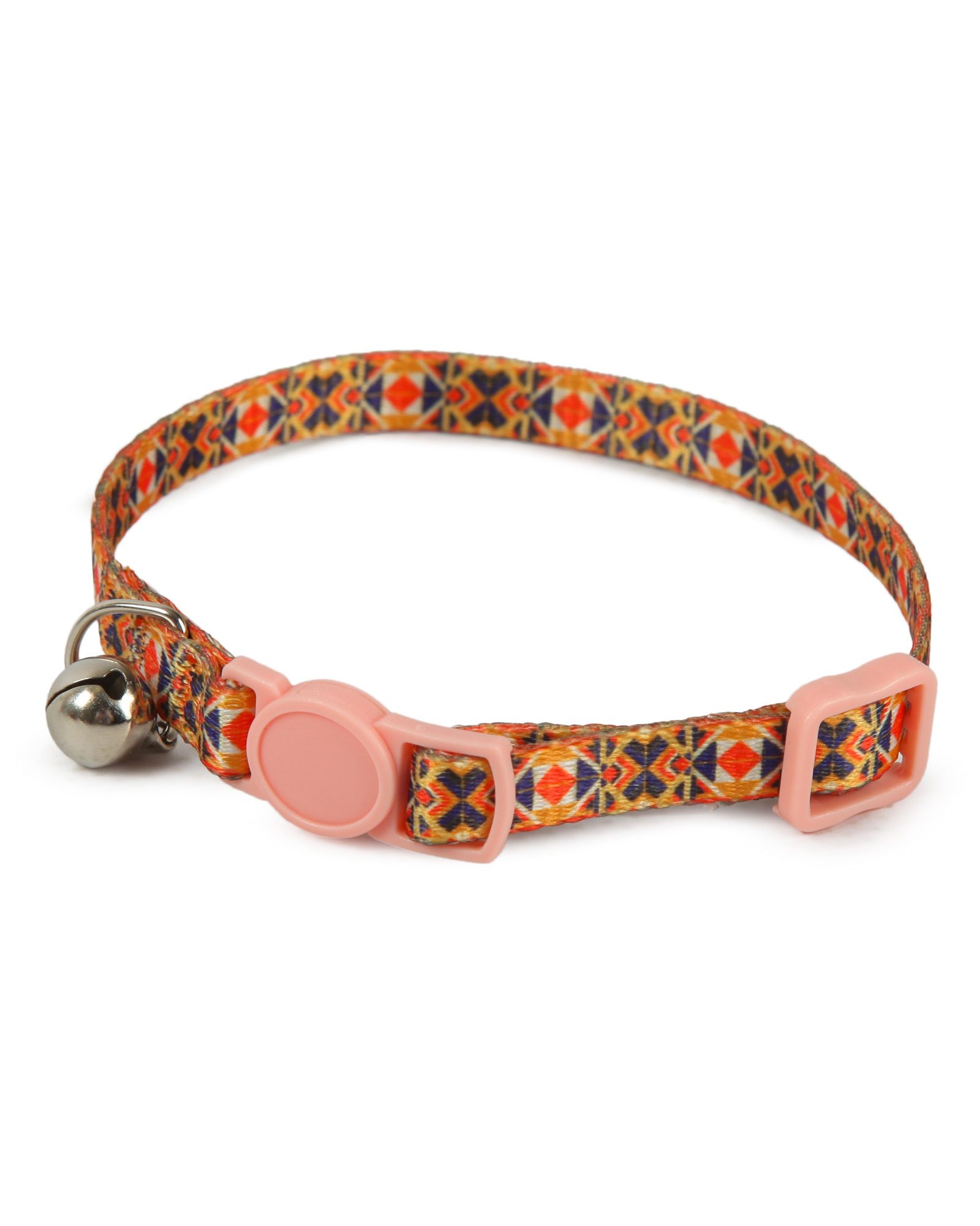 Ошейник для кошек Barbaks принт пёстрый оранжевый 1*30см - фото 1