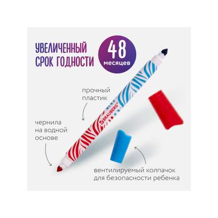 Фломастеры Brauberg двусторонний 10 цв.