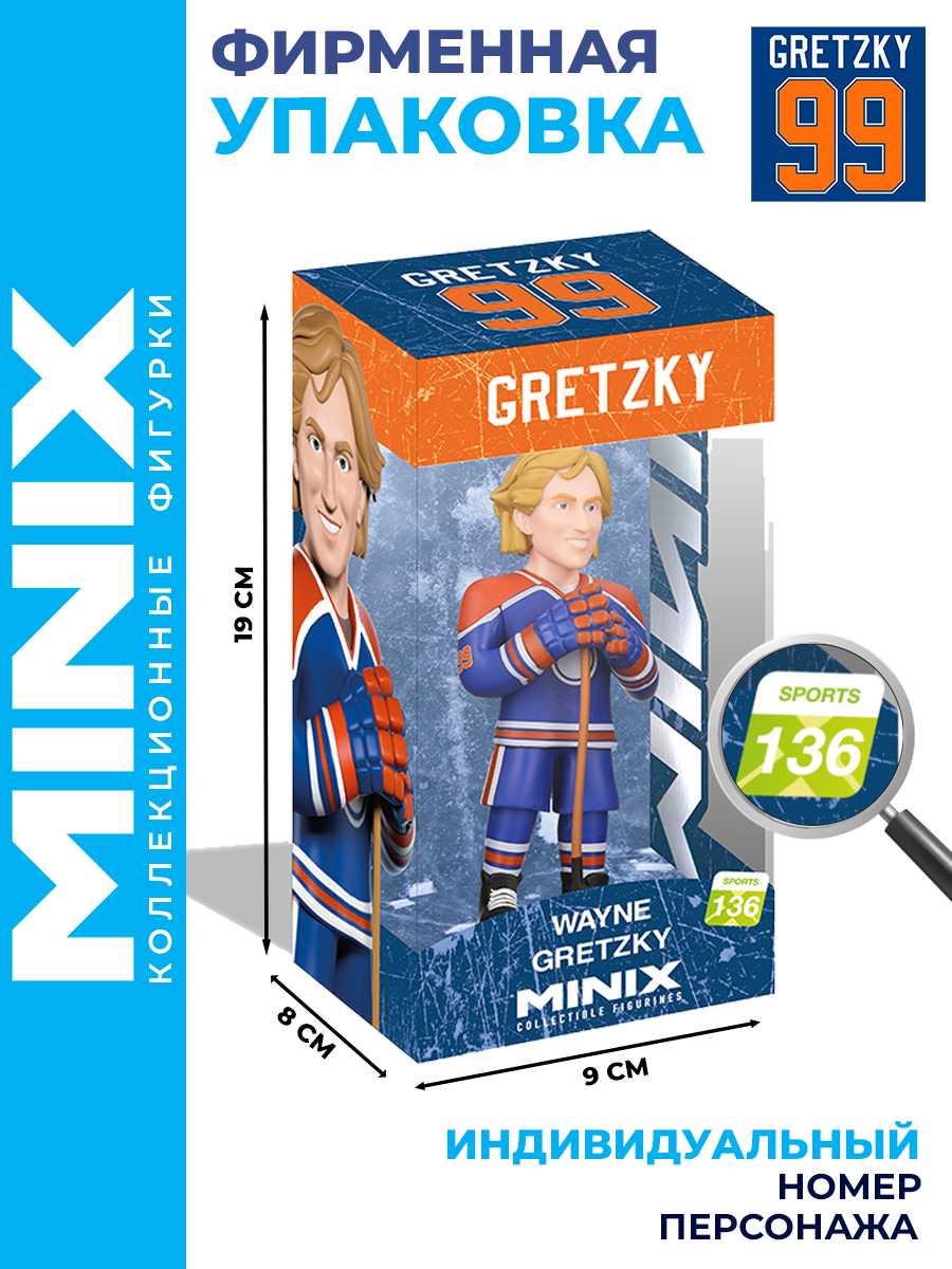 Фигурка MINIX хоккеист Уэйн Гретцки 12см - фото 3
