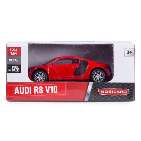 Автомобиль Mobicaro Audi R8 V10 1:64 красный