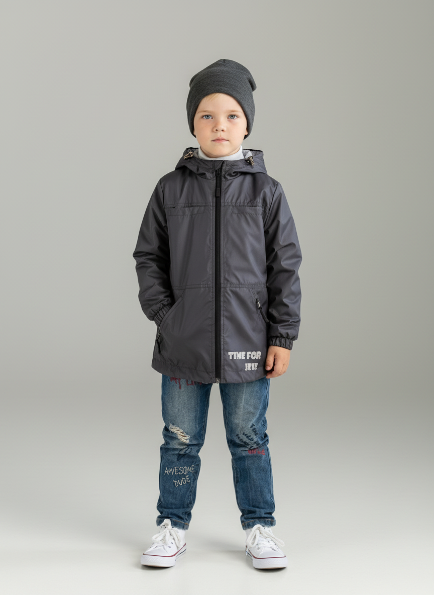 Ветровка Arctic kids 20-030 серый - фото 1