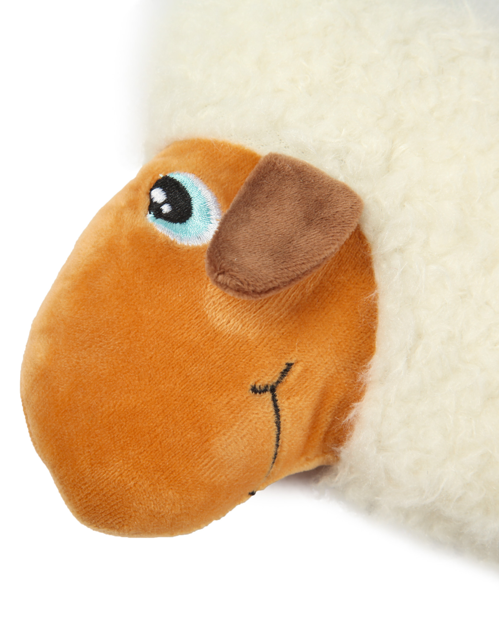 Игрушка для собак Barbaks Овечка-кольцо мягкая с пищалкой 9*19см - фото 2