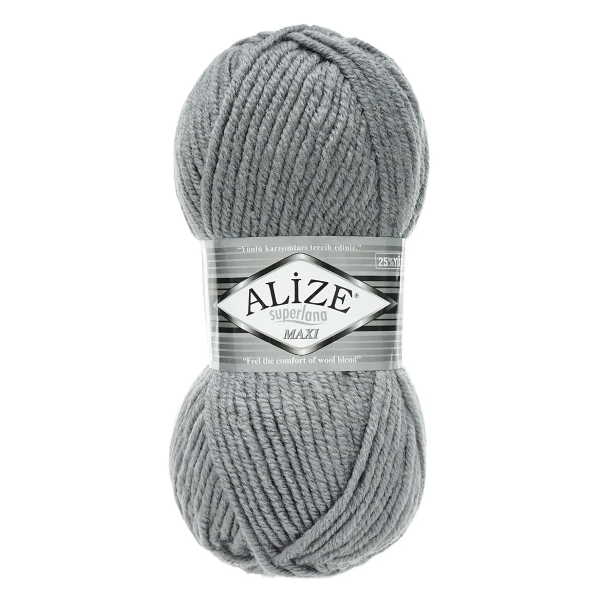 Пряжа Alize полушерстяная мягкая теплая Superlana maxi 100г 100м 5 шт 87 угольно серый - фото 6