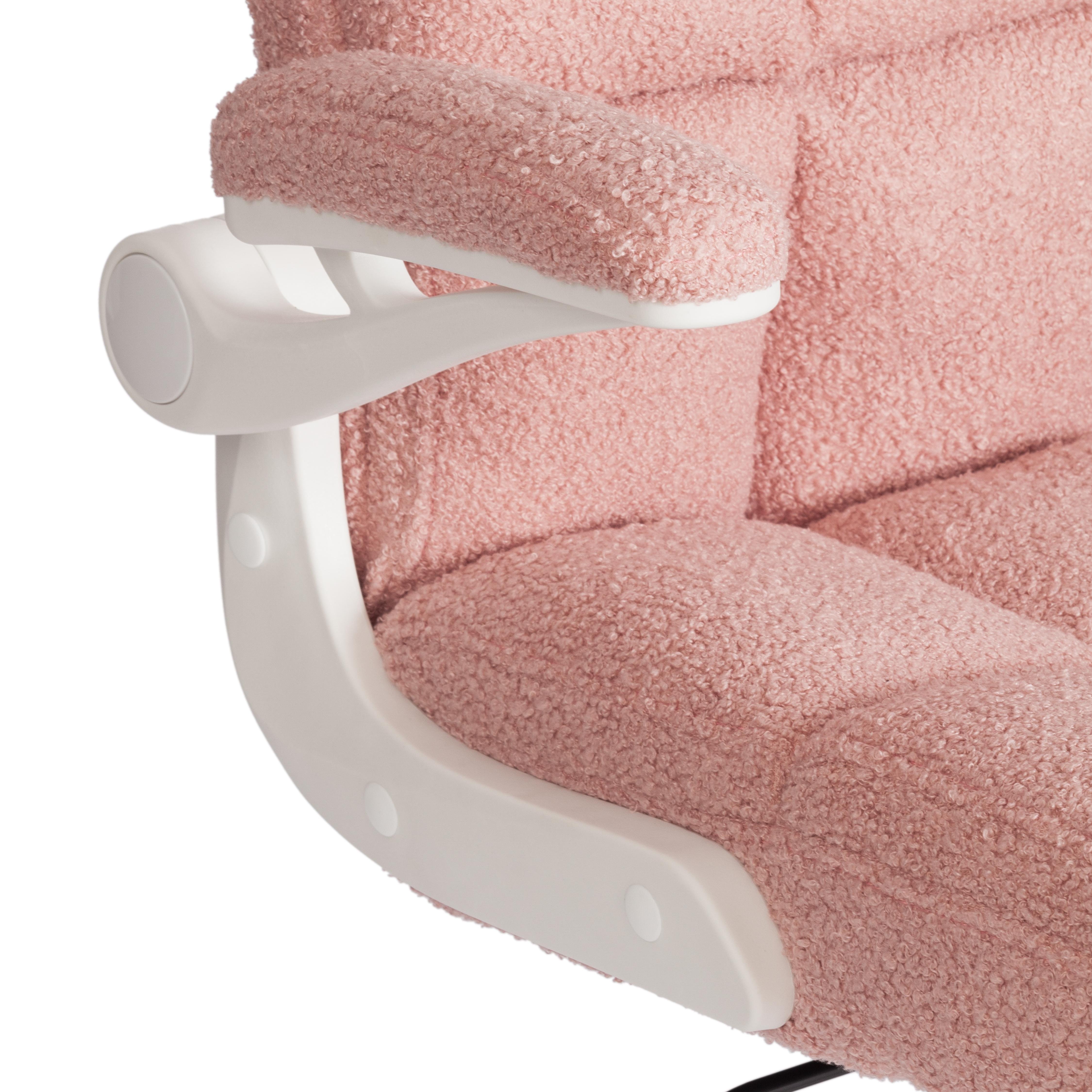 Компьютерное кресло TETCHAIR Лугано ткань тедди розовый - фото 10